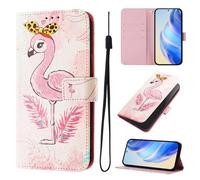 Funda para ZTE Blade A35/A55, piel de primera calidad, con función atril y ranuras para tarjetas, compatible con ZTE Blade A35/A55, flamenco