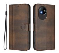 Funda para ZTE Blade A35 Lite / A35 Core, Retro PU Leather Flip Wallet Case con Magnético Soporte Ranura Tarjeta Carcasa, Marrón