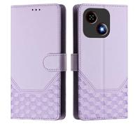 Funda para ZTE Blade A35E Cover, Flip Magnético Tapa Cuero Carcasa Protector con Bloqueo RFID [Ranuras Tarjetas] [Función Soporte] Antigolpes Case para ZTE Blade A35E, Violeta