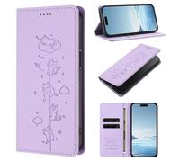 Funda para ZTE Blade A36 con Tapa Bloqueo RFID de Cuero PU Cierre Magnético, Soporte Plegable, Ranura para Tarjeta Cover para ZTE Blade A36 Phone Case, Morado