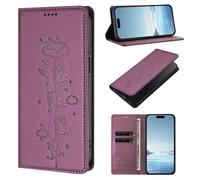 Funda para ZTE Blade A56 Pro con Tapa Bloqueo RFID de Cuero PU Cierre Magnético, Soporte Plegable, Ranura para Tarjeta Cover para ZTE Blade A56 Pro Phone Case, Morado Oscuro