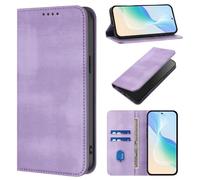 Funda para ZTE Blade A56 Pro, Retro Carcasa de PU Cuero Billetera Cubierta Cover con Suporte/Ranura para Tarjeta/Cierre Magnético/Bloqueo RFID, Purple