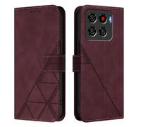 Funda para ZTE Blade A56 Pro, Tipo Libro PU Leather Flip Cover Carcasa con magnético Soporte Ranura Tarjeta Wallet Case para ZTE Blade A56 Pro, Rojo