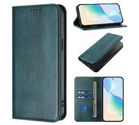 Funda para ZTE Blade A56, Retro Carcasa de PU Cuero Billetera Cubierta Cover con Suporte/Ranura para Tarjeta/Cierre Magnético/Bloqueo RFID, Green