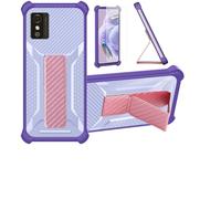 Funda para Zte Blade L9 Funda Carcasa Case Cover [con Protector de Pantalla de Cristal Templado] Híbrida [Soporte Plegable Magnético] [Esmerilado antihuellas] Púrpura