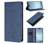 Funda para ZTE Blade V60 4G / Axon 60 4G con Tapa Bloqueo RFID de Cuero PU Cierre Magnético, Soporte Plegable, Ranura para Tarjeta Cover para ZTE Blade V60 4G / Axon 60 4G Phone Case, Azul Marino