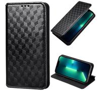 Funda para ZTE Blade V60 con diseño de purpurina plegable de piel sintética tipo cartera, a prueba de golpes, con ranuras para tarjetas, cierre magnético para ZTE Blade V60, color negro