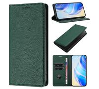 Funda para ZTE Blade V70, Patrón de Lichi Carcasa de PU Cuero Billetera Cubierta con Suporte/Ranura para Tarjeta/Cierre Magnético/Bloqueo RFID, Verde