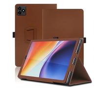 Funda para ZTE Blade X1001 10.1 Pulgadas, ZTE Blade X1001 Tablet Funda, Funda Protectora Plegable con Soporte para Lápiz y Correa para la Muñeca, Protección Total. (Marrón)