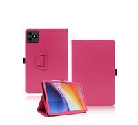 Funda para ZTE Blade X1001 Tablet de 10.1 pulgadas, yystao Piel Sintética Funda Compatible con ZTE Tablet Blade X1001 - Correa de mano, diseño con textura de piel, color rosa - rojo