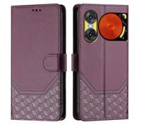 Funda para ZTE Nubia Music 2 Cover, Flip Magnético Tapa Cuero Carcasa Protector con Bloqueo RFID [Ranuras Tarjetas] [Función Soporte] Antigolpes Case para ZTE Nubia Music 2, Violetas