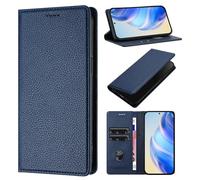 Funda para ZTE Nubia Music 2, Patrón de Lichi Carcasa de PU Cuero Billetera Cubierta con Suporte/Ranura para Tarjeta/Cierre Magnético/Bloqueo RFID, Azul