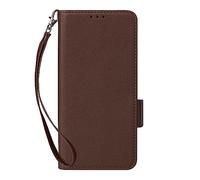 Funda para ZTE Nubia Neo 3 GT 5G,Cuero Flip Phone Case con 4 Ranuras para Tarjetas.Cierre magnético.Antideslizamiento y caída,con Cuerda de Mano-Brown