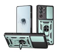 Funda para ZTE Nubia Red Magic 10 Pro con cubierta de cámara deslizante, protector de cámara, magnético híbrido, anillo resistente, funda militar a prueba de golpes para Nubia RedMagic 10 Pro (verde)