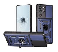Funda para ZTE Nubia Red Magic 10 Pro con cubierta de cámara deslizante, protector de cámara, magnético híbrido, anillo resistente, funda militar a prueba de golpes para Nubia RedMagic 10 Pro (azul)