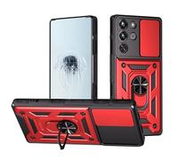 Funda para ZTE Nubia Red Magic 10 Pro con cubierta de cámara deslizante, protector de cámara, magnético híbrido, anillo resistente, funda militar a prueba de golpes para Nubia RedMagic 10 Pro (rojo)