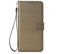 Funda para ZTE Nubia RedMagic 11 Air Estuche,Imitación de Cuero Flip magnético Cartera diseño teléfono Caso Protector con Ranuras para Tarjetas,Textura de Diamante Simple-Brown