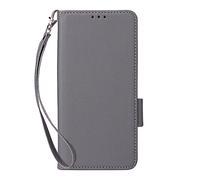 Funda para ZTE Nubia S 5G A403ZT,Cuero Flip Phone Case con 4 Ranuras para Tarjetas.Cierre magnético.Antideslizamiento y caída,con Cuerda de Mano-Gray
