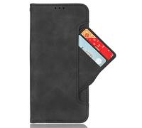 Funda para ZTE Nubia S 5G A403ZT,PU Cuero Flip Caso de teléfono con Ranuras móviles para Tarjetas.Diseño de Soporte,protección contra caídas-Black