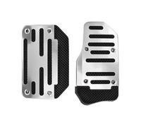 Funda pedal freno embrague Caja Automática De Coche Pie Kit Gasolina Pedal De Combustible Pedales De Combustible Tapa Freno Universal(Plata)