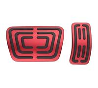 Funda Pedales Coche Funda Para Macan S 2013-2018 Acelerador Freno Cubierta Almohadillas Antideslizantes Carcasa Pedal De Embrague Pedales(rojo)