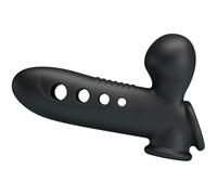 Funda Peniana Inflable Pretty Love Crane - Placer Infinito, Talla 18.4 cm x 4.9 cm, Colores Negro