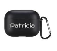 Funda Personalizada con Estilo manuscrito Compatible con Apple Air Pods Pro, Funda Protectora Personalizada con Nombre y Llavero (Negro)