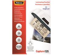 Funda Plastificar FELLOWES Brillo, Din-A4 125 Micras, Caja x100