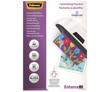 FELLOWES PACK 100 FUNDAS PLASTIFICAR 80 MIC. BRILLO A4