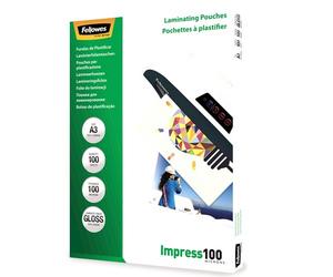 Funda Plastificar FELLOWES Impress, Din-A3 100 Micras, Caja x100
