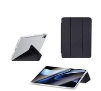 Funda Plegable 3+Y for Tablet, Compatible con Samsung Galaxy Tab S11 SM-X730 X736B 2025. Cubierta acrílica Transparente con Soporte y portalápices.(Black)