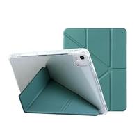 Funda Plegable 3+Y for Tablet, Compatible con Samsung Galaxy Tab S11 SM-X730 X736B 2025. Cubierta acrílica Transparente con Soporte y portalápices.(Green)