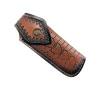 Funda plegable de cuero de alta calidad para cuchillos, costuras reforzadas, resistente al desgaste, funda protectora para cortador de engranajes, bolsa de almacenamiento con clip para cinturón