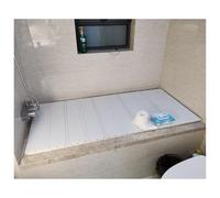 Funda plegable de PVC para bañera, tapa de bañera a prueba de polvo, alfombrilla ajustable de 1,2 cm de grosor, se adapta a varios tamaños de bañera y fácil de limpiar, perfecta para uso doméstico
