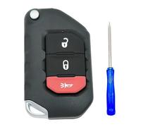 Funda plegable de repuesto para llavero de Jeep 2020 2021 Gladiator JT Sahara JLU 2018-2021 Jeep Wrangler JL JLU Rubicon sin llave (3 botones)