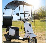 Funda Plegable e Impermeable para Bicicleta eléctrica, toldo Impermeable para Scooter con Cortina Transparente, sombrilla Parasol para Bicicleta eléctrica para Uso en Exteriores(Black,B)