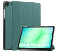 Funda Plegable en Tres Partes for Tablet, Compatible con Samsung Galaxy Tab A11 Plus de 11 Pulgadas SM-X230 X233 2025. Funda de Piel sintética con Soporte.(Dark gree)