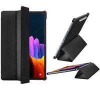 Hama Funda para Samsung Galaxy Tab S7+ de 12,4 Pulgadas y S-Pen (Funda con Tapa abatible, función Atril, Cierre magnético con Encendido y Apagado automático, Material Resistente), Color Negro