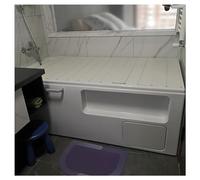 Funda plegable para bañera, organizador impermeable de PVC, tapete Ilat a prueba de polvo, 0,6 cm de grosor, 22 tamaños, accesorios de bañera multifuncionales, organizador de baño