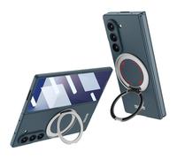 Funda Plegable para Teléfono para Samsung Galaxy Z Fold 7, Funda con Todo Incluido con Soporte Giratorio, Máscara De Pantalla De Vidrio De Carcasa Dura (Verde)