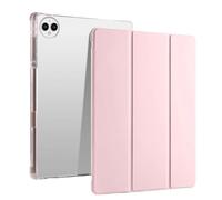 Funda Plegable Triple for Tableta Honor MagicPad 3 de 13,3 Pulgadas CGA-W00 2025 con Soporte for lápiz y Cubierta Trasera de TPU.(Pink)