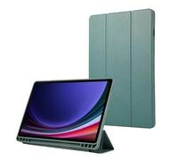 Funda Plegable Triple for Tableta Samsung Galaxy Tab S10 Lite de 10,9" SM-X400 X406B, con Tapa Trasera Blanda y Soporte for bolígrafo.(Dark Green)