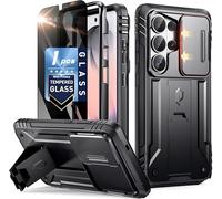 Funda Poetic Revolution para Samsung Galaxy S26 Ultra, [Cubierta deslizante para la cámara], [Protector de pantalla de vidrio templado para la privacidad], Funda protectora de cuerpo completo de grado