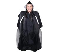 Funda Poncho Lluvia para Silla de Ruedas con Capucha Semitransparente, Chubasquero Silla de Ruedas con cremallera impermeable y tiras reflectantes, Wheelchair Raincoat para andador movilidad y scooter