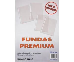 Funda Portadocumentos DOHE PP Piel Naranja, Folio Multitaladro, Caja x100