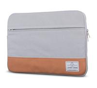 Funda portátil 14 Pulgadas/MacBook Pro 15" Johnny Urban de Lona Gris - Bolso para Ordenador 14" y MacBook Pro 15" - 14" Notebook maletín Acolchado de Lona de algodón y Piel Artificial