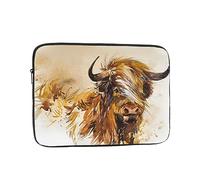 Funda portátil de 17 Pulgadas con diseño de Razas de Las Tierras Altas Escocesas, Compatible con Air, para Hombres, Mujeres, Estudiantes universitarios y Escolares.