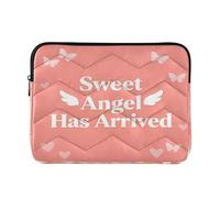 Funda portátil de viaje para laptop de 13 a 14 pulgadas, diseño de ángel dulce ha llegado bebé, bolsas de computadora con cremallera para viajes y trabajo