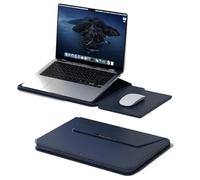 Funda portátil multifunción antiagua de PU adecuada for Samsung Galaxy Book 6 Pro Ultra 14 16 ", bolsa for portátil, funda con soporte(Blue,15-15.6 inch)