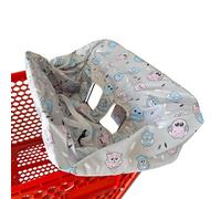 Funda portátil para carrito de la compra, fundas para silla alta y carrito de comestibles para bebés, niños, bebés y niños pequeños, incluye bolsa de transporte (simple búho gris)